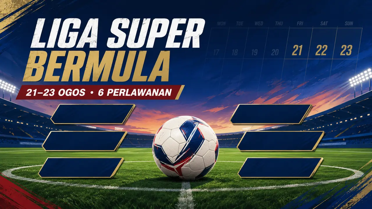 Liga Super bermula 21 Ogos: enam perlawanan minggu pertama, ini jadualnya